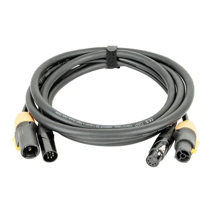Sofort Bestellen DAP FP23 Hybrid Cable - Power Pro True & 5-pin XLR - DMX / Power - 6 m - schwarze Ummantelung