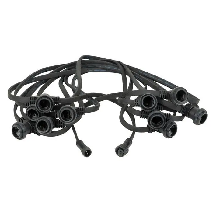 Bestpreis Showgear Festoon Light E27, 50 cm Abstand – Schwarz – 10 m