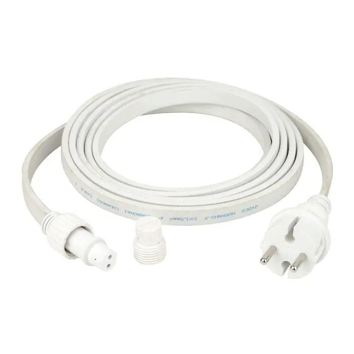 Begrenztes Angebot Showgear Netzkabel für Festoon Light E27, Weiß - 3 m