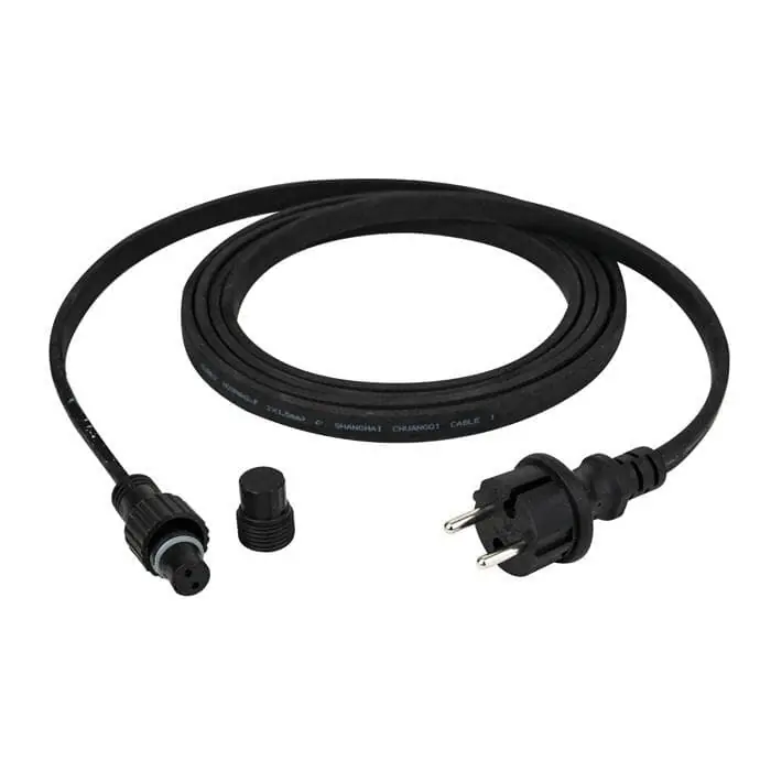 Showgear Netzkabel für Festoon Light E27, Schwarz - 3 m Preisknaller