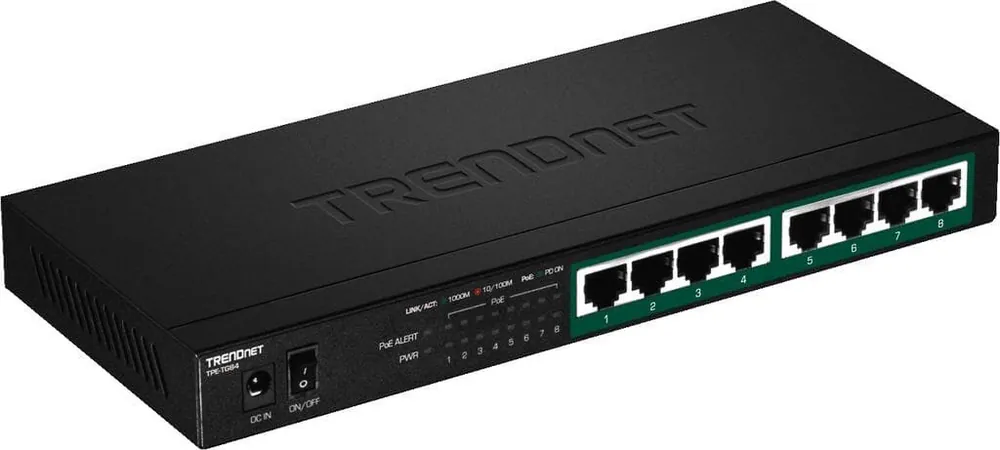 Abverkauf MONACOR TPE-TG84 - Power-over-Ethernet-Gigabit-Switch