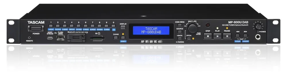 Expressversand Tascam MP-800UDAB - SD/USB-Medienplayer mit DAB/UKW-Radio, USB-DAC und Bluetooth-Option