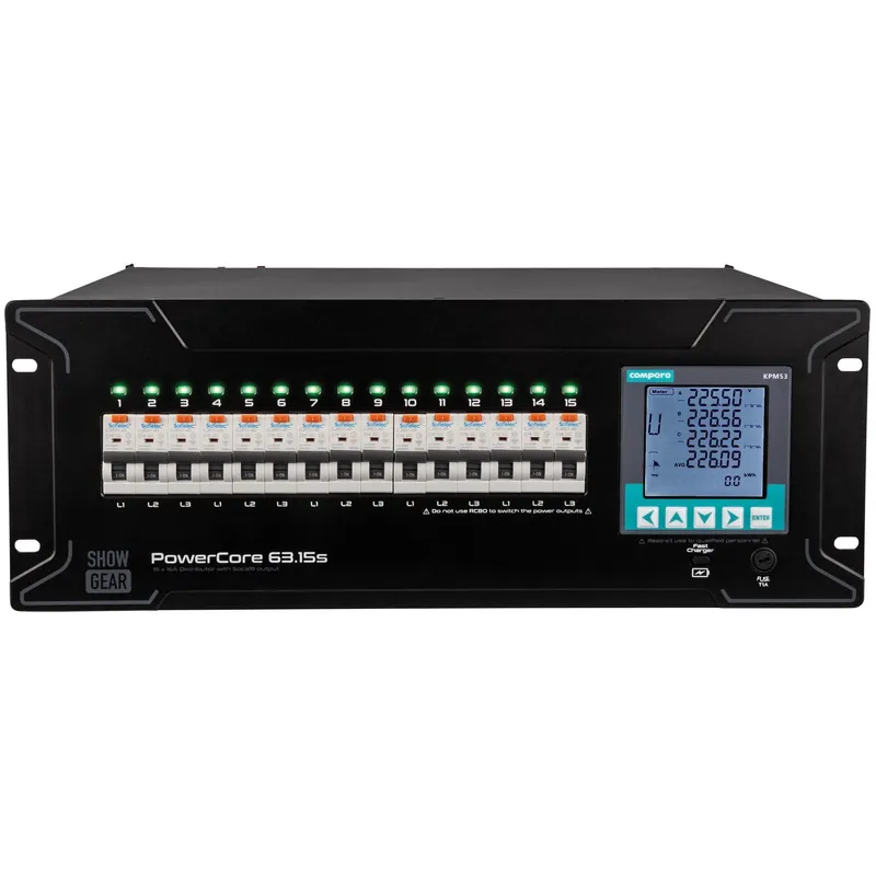 Günstig Showgear PowerCore 63.15s - Stromverteiler 9x Schuko + 2x Socapex