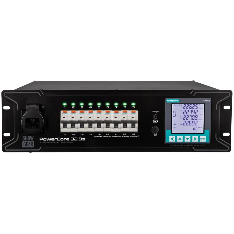 Showgear PowerCore 32.9s - Stromverteiler 1 + 9x Schuko + 1x Socapex Sale