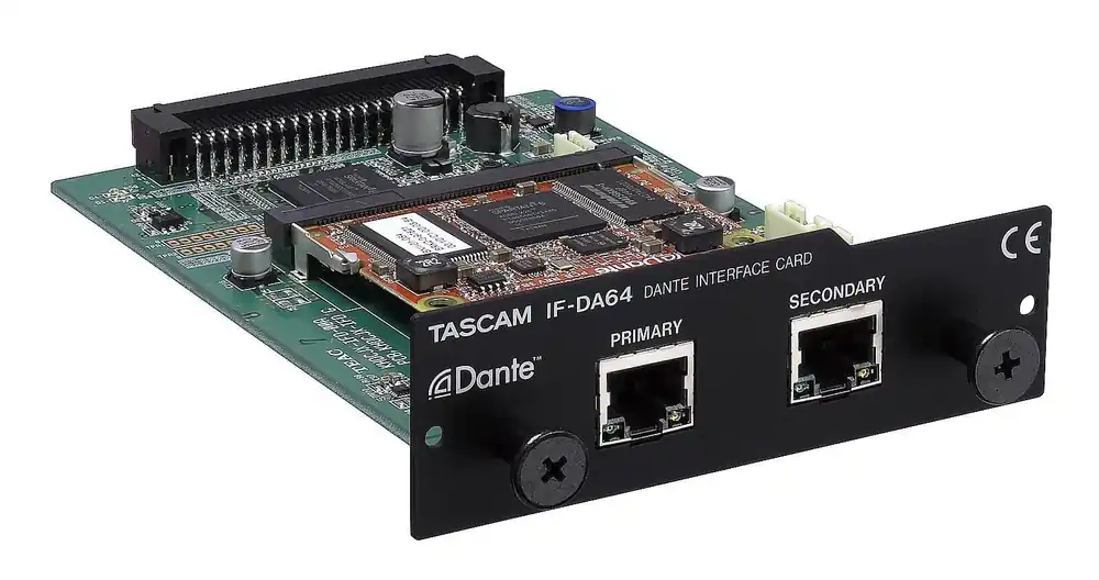 Tascam IF-DA64 - 64-kanalige Dante-/AES67-Interfacekarte Highlight