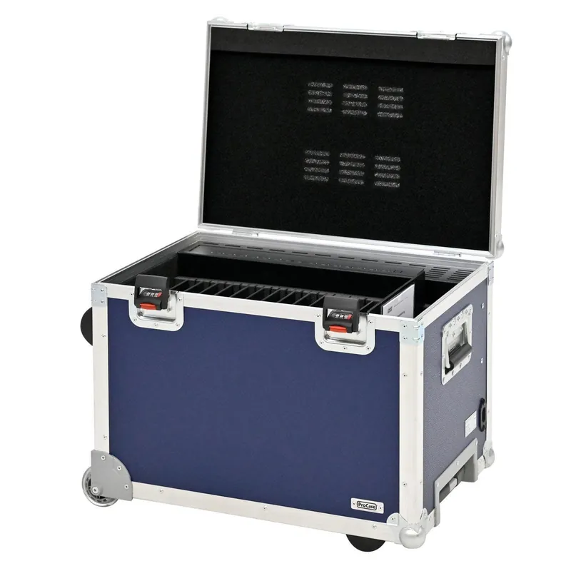 ProCase Tab-Case Ladekoffer für 16x Tablet/iPad bis 12,9" mit 2 Trolley-Rollen Letzte Chance
