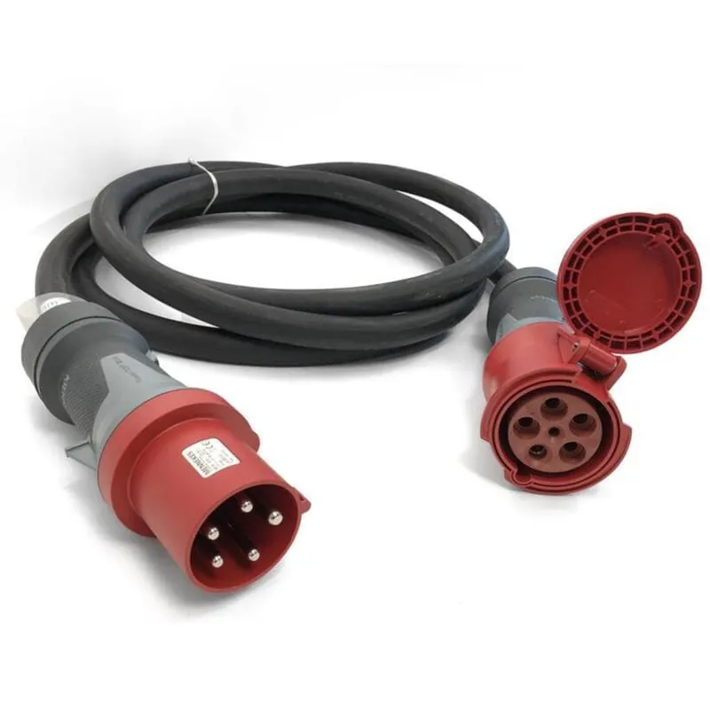 Ultralite CEE Kabel 63A, 5pol,5x16mm², 10m H07RN-F, Mennekes Stecker & Buchse ROT Top-Preis