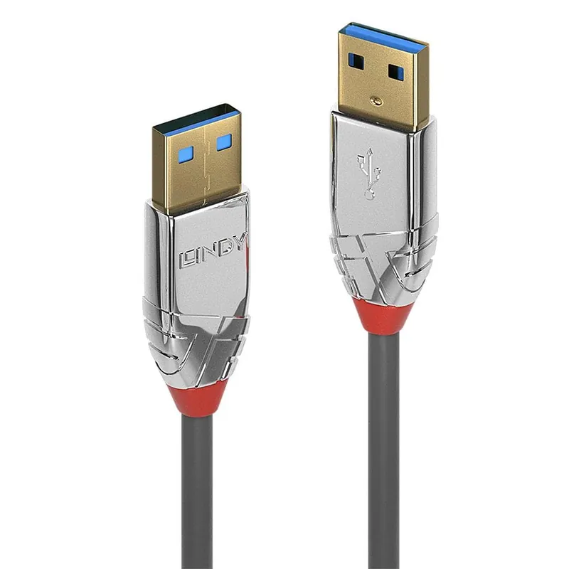 LINDY 36627 2m USB 3.2 Typ A Kabel, 5GBit/s, Cromo Line - USB Typ A Stecker an A Stec Super-Preis