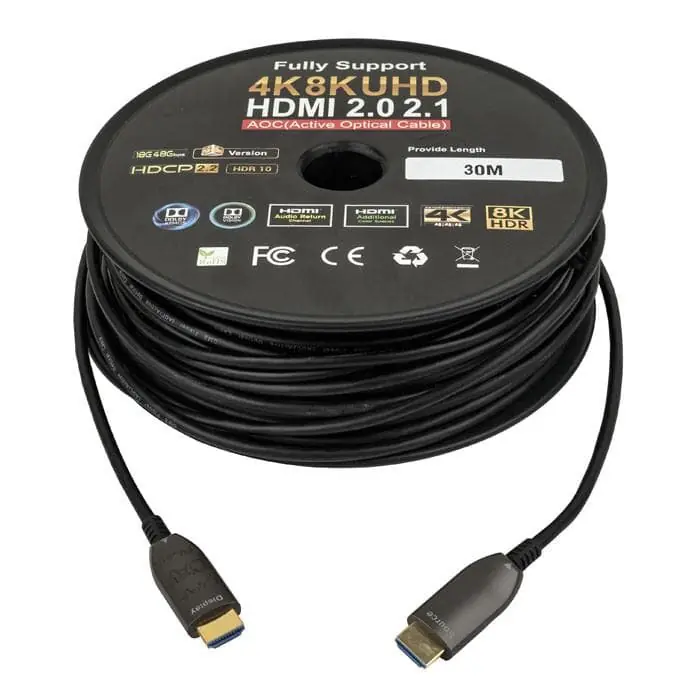 DAP HDMI 2.0 AOC 4K Glasfaserkabel, Vergoldet - UHD- 30 m Must-Have