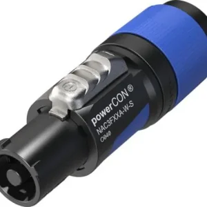 Neutrik NAC3FXXA-W-S, Verriegelbarer AC-Netzkabelstecker, kodiert und farbcodiert (blau) für Power-In Top-Seller