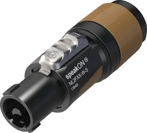 Neutrik NL2FXX-W-S 2 poliger speakON Kabelstecker, Schraubklemmtechnik, Spannzangenzugentlastung für Kabeldurchmesser 6 bis 12 mm Preisreduziert