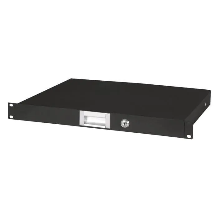 Showgear 19-Zoll-Schublade mit Schloss, 1HE (483 x 350 x 44 mm, LxBxH)/4,8 kg Kostenloser Rückversand