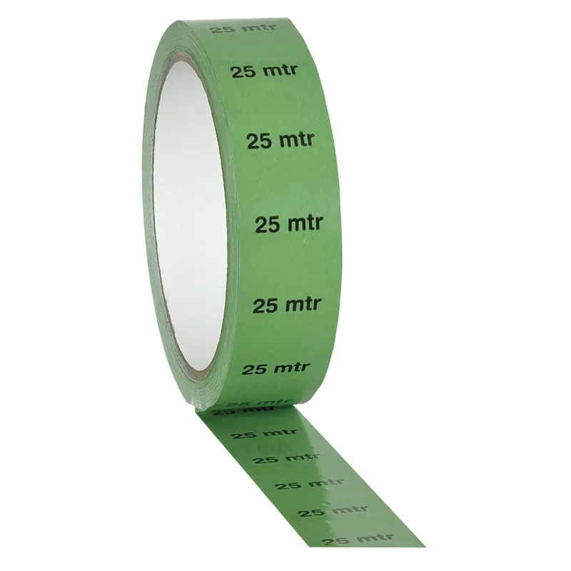 Abverkauf Markertape 25mm 33m, 25m-Markierung, Grün