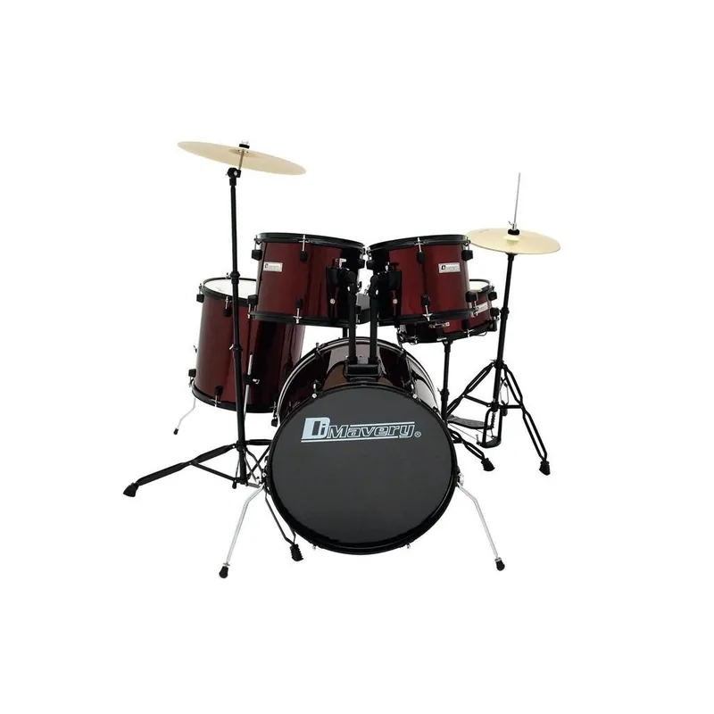 Sale DIMAVERY DS-200 Schlagzeug-Set, weinrot