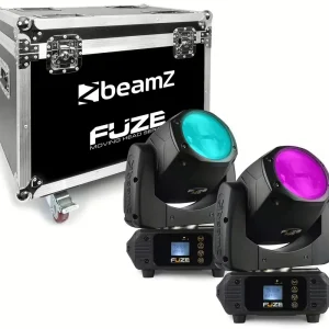 BeamZ FUZE75B Beam 75W Moving Head Set 2x im Flightcase Kostenloser Rückversand
