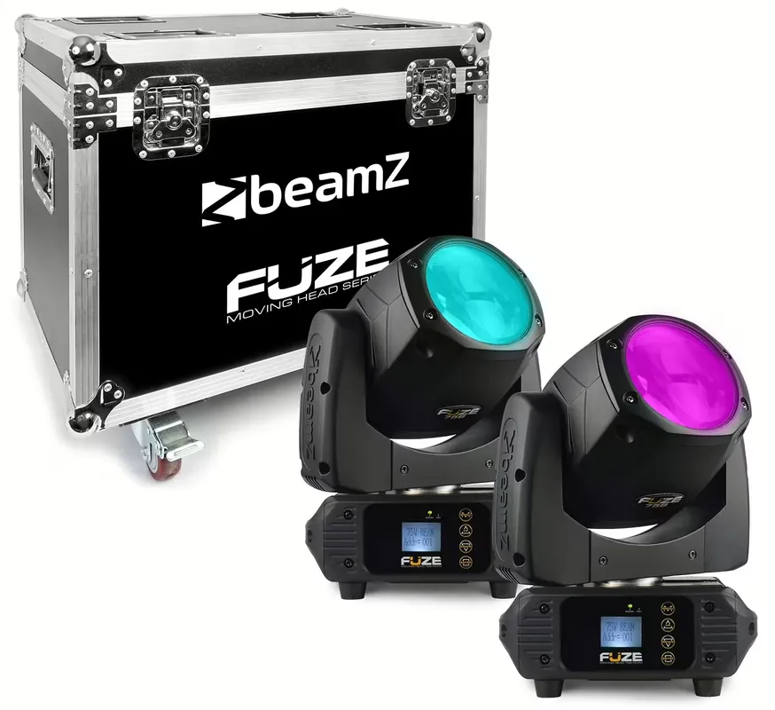 BeamZ FUZE75B Beam 75W Moving Head Set 2x im Flightcase Kostenloser Rückversand