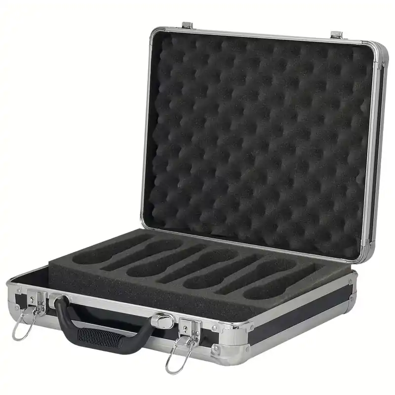 Sichere Zahlung Showgear Case für 7 Mikrofone schwarz