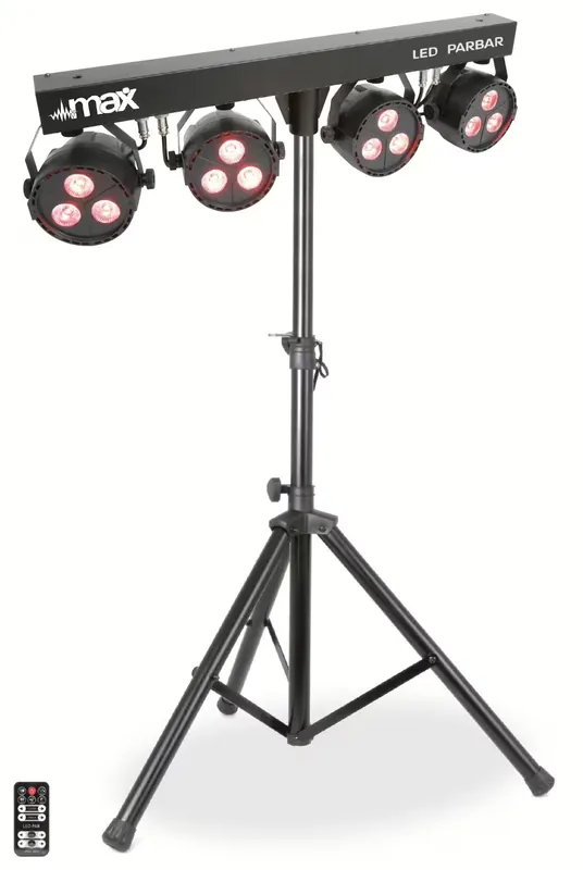 MAX Parbar LED Lichtanlage mit 4 x PAR RGBW LED Lichtanlage Markenware