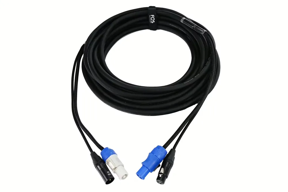 FOS FC-PDC-10 Hybridkabel Licht DMX + Powercon 10m Saisonangebot