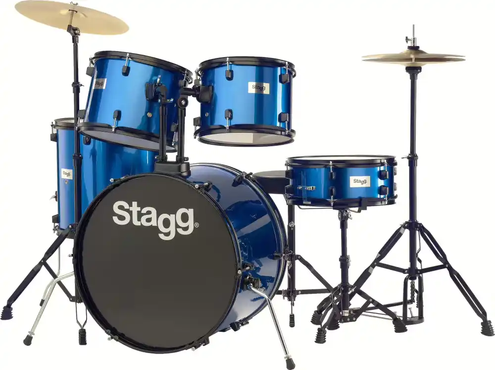 Nur Für Kurze Zeit Stagg Schlagzeug Set TIM122B blau mit Hardware und Becken