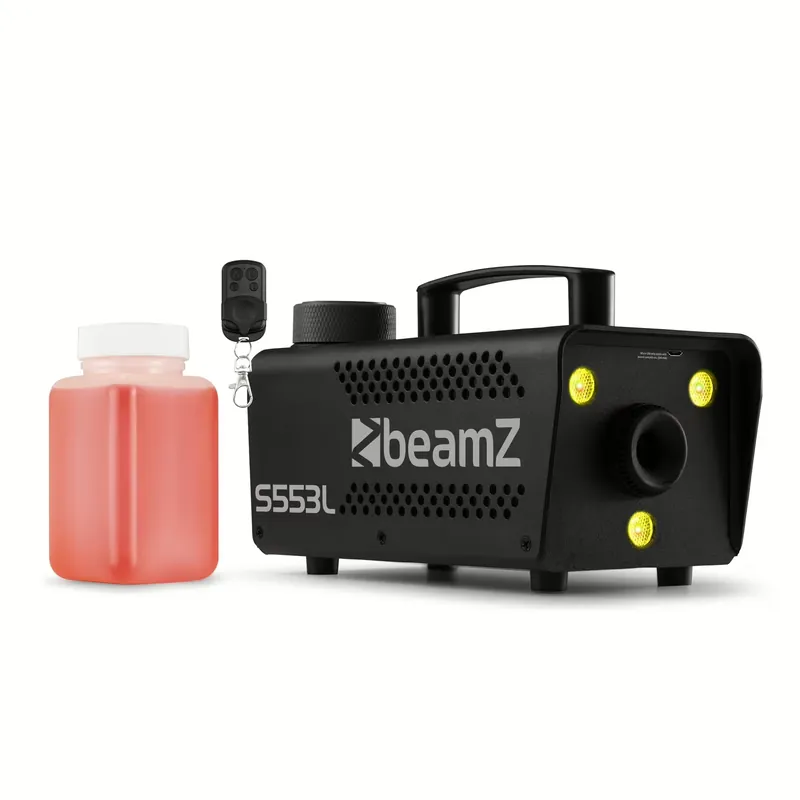 Solange Der Vorrat Reicht BeamZ S553L - Nebelmaschine mit 3 RGB LED´s und Funkfernbedienung