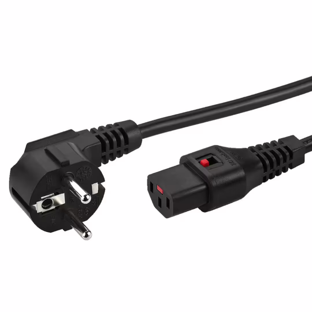 Heißes Angebot Monacor AAC-200IEC - Kaltgeräte Anschlusskabel mit Verriegelung 2m