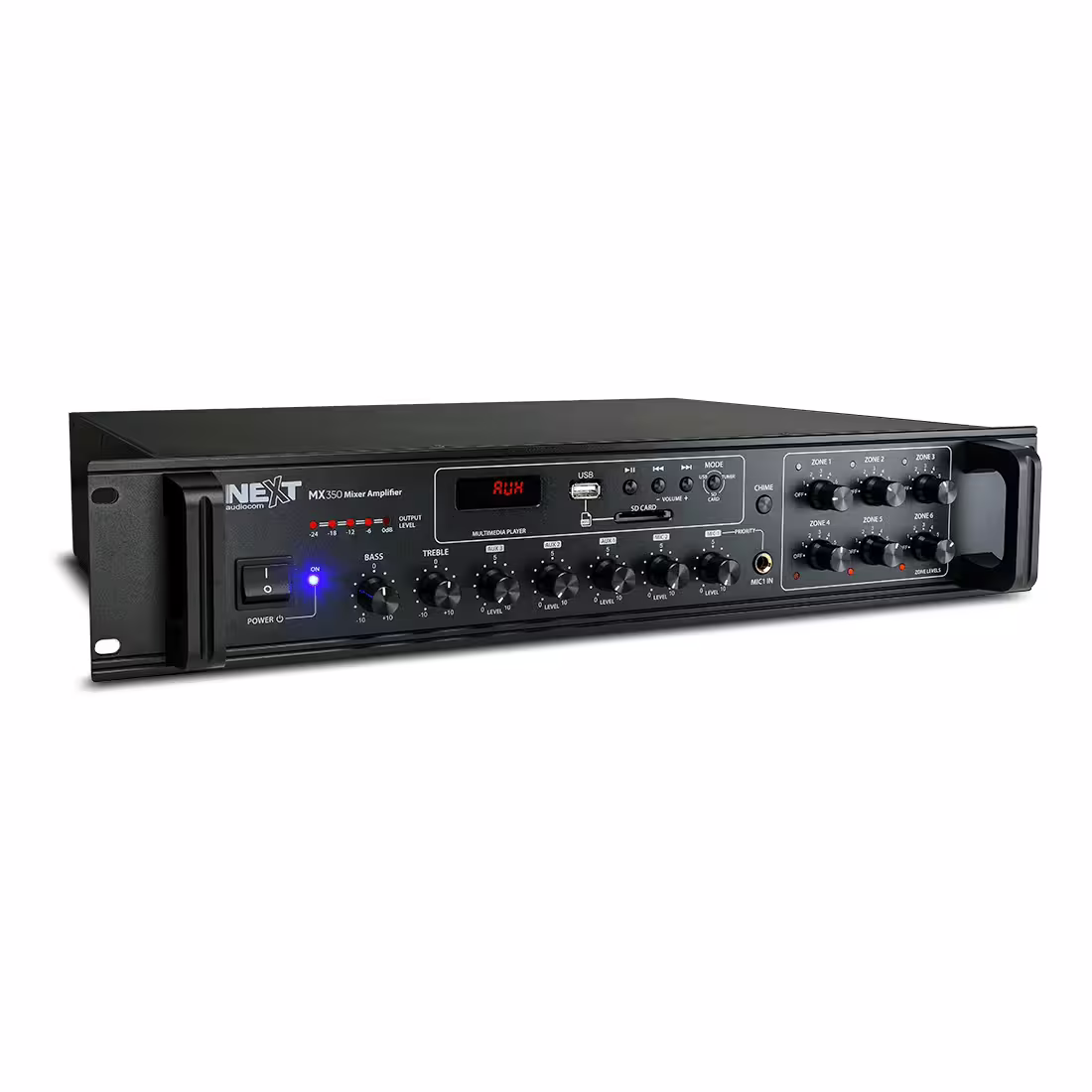 NEXT audiocom MX350 Mischverstärker 6 Zonen 350W 100V / 8 Ohm Preisknaller