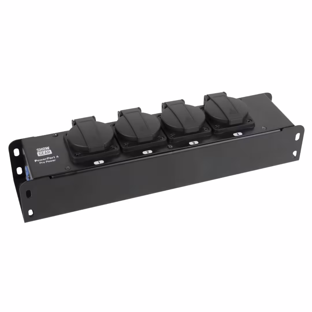 Showgear Powerport 4 - 4 x Schuko / Powercon In / Out Verteiler Markenware