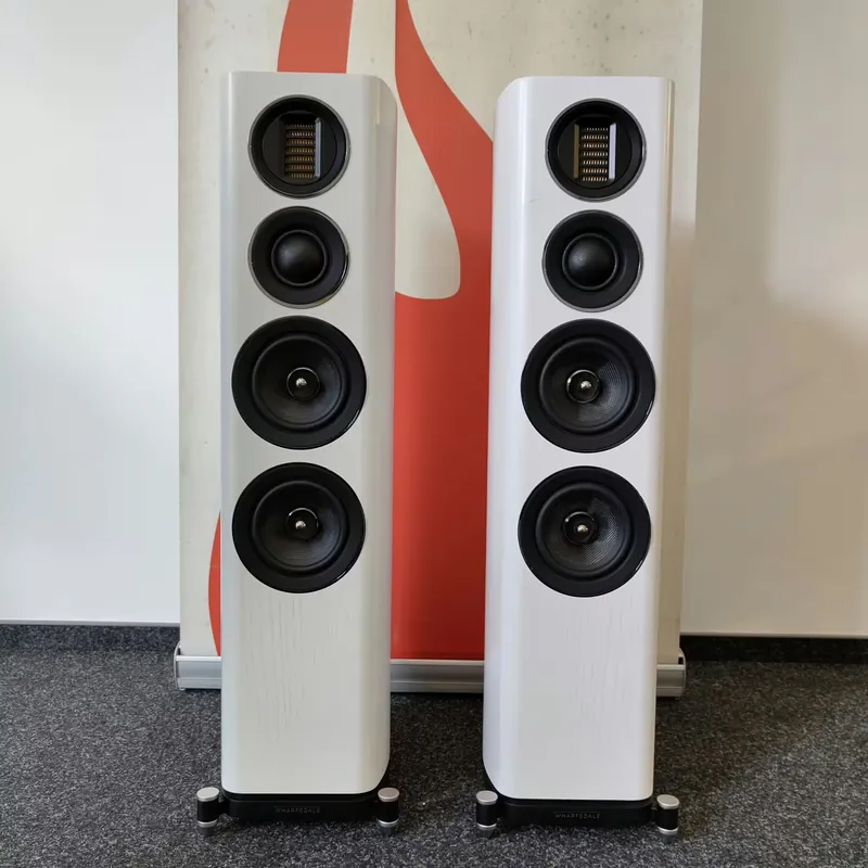 Neuheit Wharfedale EVO 4.3 3-Wege Lautsprecher white Oak Paar B-Ware