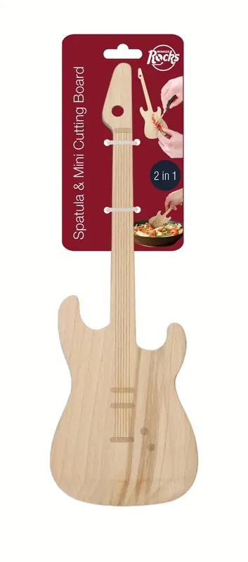 Solange Der Vorrat Reicht Winkee Rocks Gitarren Pfannenwender und Mini Schneidebrett