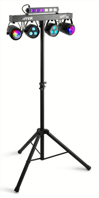MAX Partybar 10 LED Lichtanlage mit 2 x Jellymoon, 2 x Par und UV-Strobe Heißes Angebot