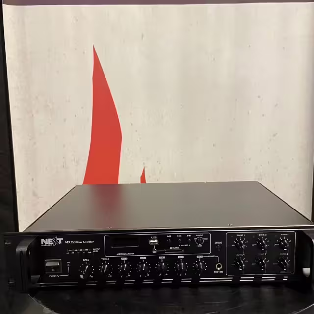 Garantierte Lieferung NEXT audiocom MX350 Mischverstärker 6 Zonen 350W 100V / 8 Ohm B-Ware