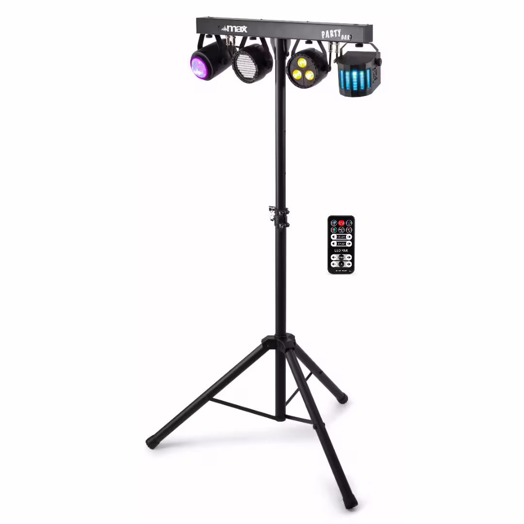 Garantierte Lieferung MAX Partybar 09 LED Lichtanlage mit Jellymoon, Strobe, Derby und Par