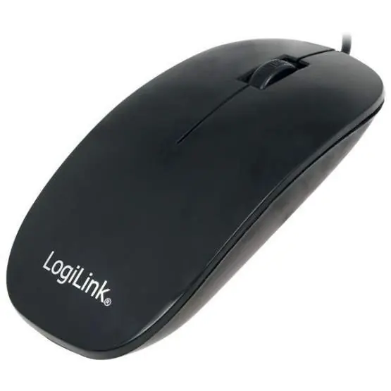 Optische Maus schwarz im flachen Design LogiLink Mega-Angebot