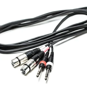 SIRUS PRO Kabel 2x XLR 3pol female auf 2x Klinke 6 Geprüft