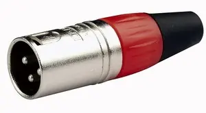 XLR Stecker 3pol male rot Highlight