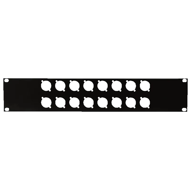 Rackblende für 16 XLR Einbaubuchsen Preisreduziert