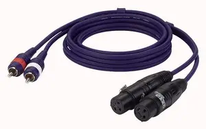 Sofort Bestellen 2x RCA Chinch auf 2x 3pol. XLR female 3,00 Meter