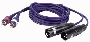2x RCA Chinch auf 2x 3pol. XLR male 3,00 Meter Angebot