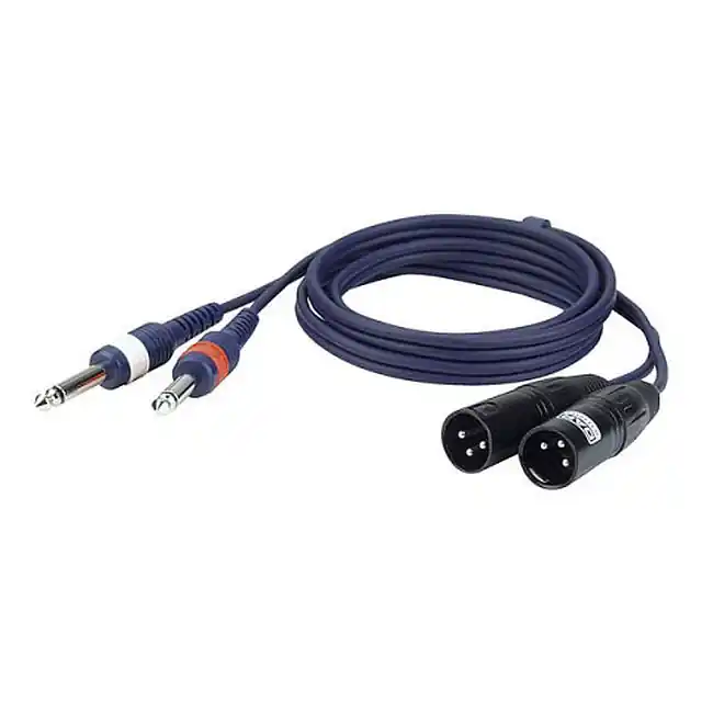 Kostenfreie Lieferung 2x6,3mm Mono Klinke/2x XLR 3pol. male 3,0 Meter