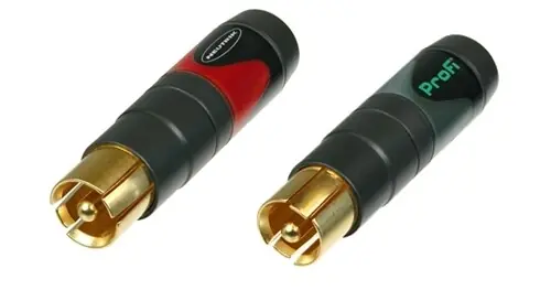 Neutrik NF2C-B/2 2Stück prof. Cinch Stecker schwarz/rot Sichere Zahlung