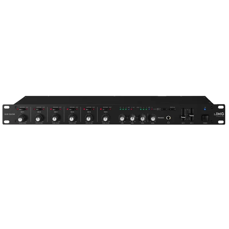 Garantierte Lieferung IMG STAGELINE ULM-164/SW 6 Stereo-/Mono-Eingänge Line-Mixer